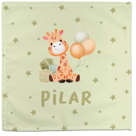 Geburtstag Servietten. Personalisierte Serviette mit Name. Baby-Serviette. Kinderservietten für die Schule. 50% Baumwolle. Kinderserviette. Personalisierte Geschenke. Giraffe Sterne