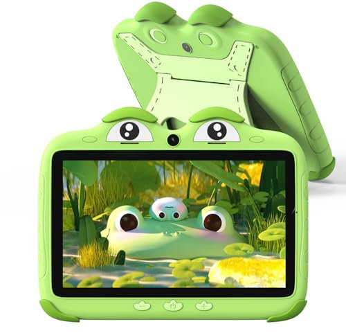 Kinder-Tablet, 17,8 cm (7 Zoll) Tablet für Kinder 3–7, 32 GB, Kleinkinder-Tablets, Kinder-Software, installiert, Kleinkinder, Lernen, Android-Tablets mit WLAN, YouTube, Kindersicherung für Kleinkinder
