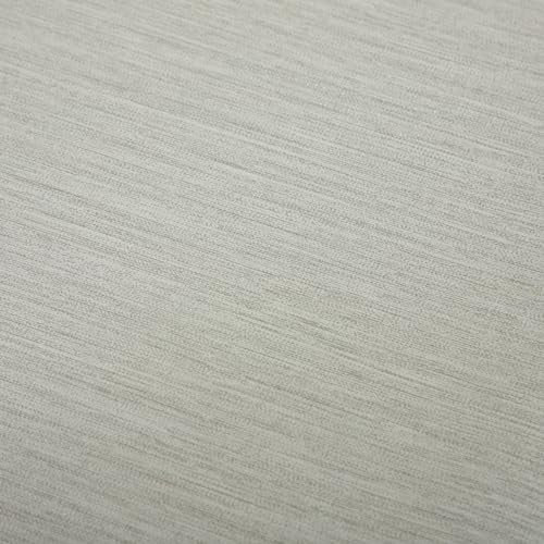 Wachstuch Tischdecke 140 cm rund Hellgrau abwaschbar Leinenoptik fein Struktur rund Gartentischdecke fleckenabweisend