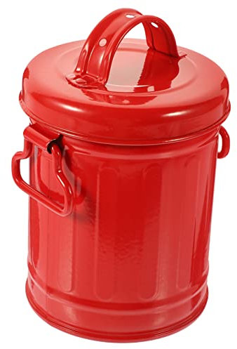 jojofuny Jolie Poubelle De Bureau Avec Couvercle Petit Seau En Fer Pour Comptoir De Bureau Poubelle Pot À Crayons Seau De Rangement Pour Articles Divers Rangement En Métal