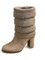 Pogolino Stivaletti da donna con tacco elegante con fibbia glitter stivali autunno inverno tacchi alti, 569 marrone chiaro, 36 EU