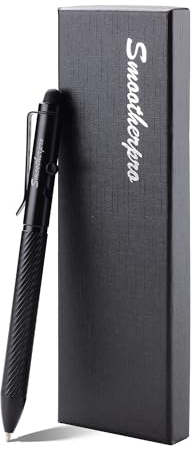 SMOOTHERPRO Stylo à Bille Stylet Stylo Bille rétractable Léger et durable pour EDC Signature École de bureau d'affaires Couleur noir (ACP601)