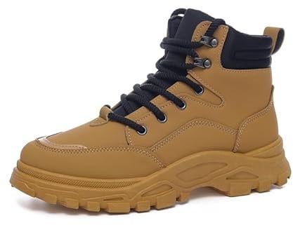 Ahico Botas de moda Botas cómodas para hombres para caminar de forma casual 43Marrón 2