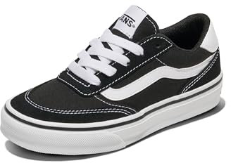 Vans Brooklyn Ls Unisex Kinder Veloursleder Leinwand Schwarz Weiß 36 EU