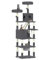 Dogat 208cm Large Cat Tree, XXL Tall Cat Tree Tower for Indoor, Anti-tip Cat Climbing Frame with 3 Removable Reinforced Clips, Condo and Hammock, for Large and Small Cats, Dark Grey