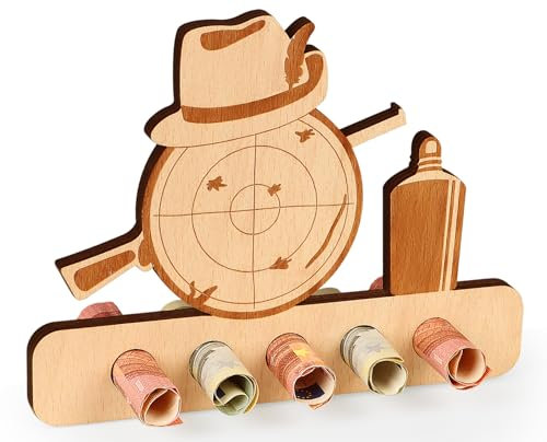 Giftota Jäger Geburtstag Geldgeschenke Holz, Jägerin Gutschein Verpackung, Kreatives Geburtstagsgeschenk, Weihnachten Geldgeschenk