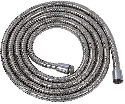 Tubo doccia Flessibile for doccia, tubo doccia di ricambio, tubo flessibile for doccia in acciaio inossidabile da 1/2 lungo 3 metri, colore ilver, tubo flessibile for acqua da bagno comune, 3 metri