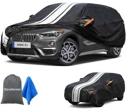 Autoabdeckung Wasserdicht Atmungsaktiv Passend für 2009-2025 BMW X1, Vollgarage Autoplane für Sonne Regen Staub Schutz, Auto Abdeckplane Abdeckung.