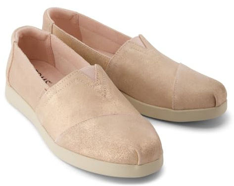 TOMS Alpargata Plus Leather Women's Pale Rose Espadrilles - UK 6