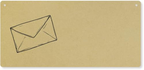 'Plain Envelope' Large Wooden Wall Plaque/Door Sign (DP00066246)