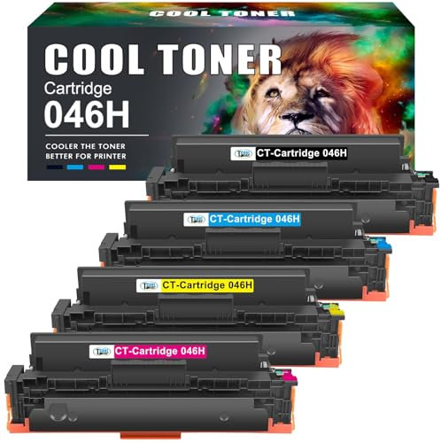 Cool Toner Kompatibel Tonerkartusche als Ersatz für canon046H 046 Toner i-SENSYS MF734Cdw MF735Cx MF732Cdw LBP653Cdw LBP654Cx MF734 MF732 MF735 LBP654 LBP653 (Schwarz Cyan Gelb Magenta, 4er-Pack)