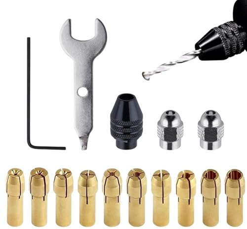 Zangen-Set für rotierende Werkzeuge, Spannzange – Spannmutter des Präzisions-Spindel-Sets, Werkzeug-Set aus Stahl für Zuhause, Studio, Schule, Hotel