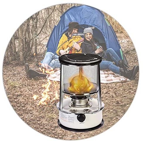 Réchaud à pétrole pour Camping, Chauffage d'intérieur Portable à Huile, réchaud de Camping au pétrole, 6 L, Blanc