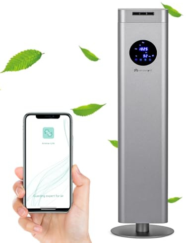 Mxmoonant Waterless Scent Air Machine, 1500ml Bottle | App/WIFI control, 3000m³, Touchscreen Design,Aluminum Body,for office/restaurant/hotel