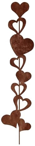 Uqezagpa Antique Looks Love Heart Stake With Rusty Finish Garden Stake For Rusty Landscape Yard Patios Popular Decoration