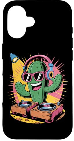 Cactus Divertente Con Giradischi Pianta Dj Custodia per iPhone 16