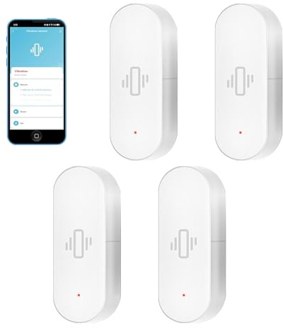 WiFi Sensor de Ventana de Puerta, Sensor de Contacto de Ventana Inteligente Alarma inalámbrica de Sensorr de Puerta de Ventana con aplicación para Seguridad del Hogar (4)