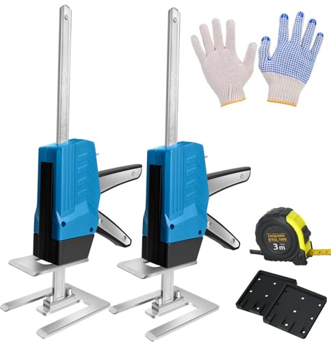 2 Pack Labor Saving Arm Jack, Portable Household Lifting Tool Max 250kg | Heavy-Duty with Slowly Regulated, Multi-Function Height Adjustment Device for Installing Furniture, Cabinets, Doors, Windows
