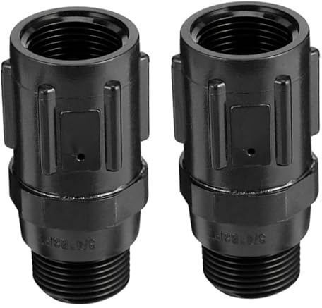 Wedhapy Riduttore di Pressione per irrigazione 2 Pezzi Kit di irrigazione 20PSI Sistemi da Giardino Regolatori di Pressione Easy Drip da 3/4 Pollici Riduttore di Sistema
