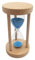 Gazechimp Sanduhren Sanduhr Zähneputzen - 10 Minute/ 15 Minuten / 30 Minuten - Holz + Glas + Sand - Perfekt für Kochen, Zahnbürste, Spielen, Trainieren - Blau, 15 Minuten