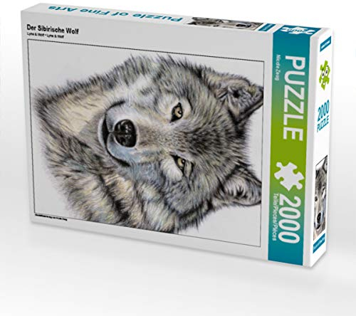CALVENDO Puzzle Der Sibirische Wolf 2000 Teile Puzzle hoch | 2000 Teile Lege-Größe 67 x 90 cm Foto-Puzzle für glückliche Stunden