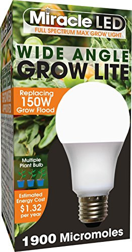MiracleLED 604594 - Bombilla multiplanta, de espectro completo, paquete individual, color blanco 150 W