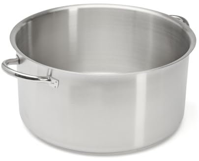 De Buyer - Faitout sans couvercle en inox PRIM'APPETY - 36 cm - Sans PFAS, Inox 18/10 de Qualité Professionnelle, Fond Magnétique Épais pour Cuisson Maîtrisée, Tous Feux + Four, Finition Poli Brossé