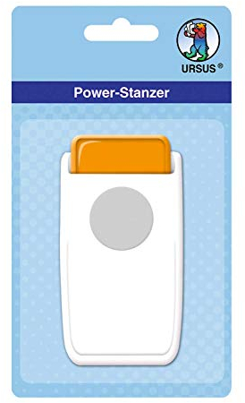Ursus 19750003 - Power Stanzer mittel, Kreis, Motivbreite ca. 2,5 cm, aus Kunststoff mit Metallstanze, für verschiedene Papierstärken und andere Materialien