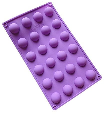 Aeromdale Silicone Mould 24 Small (1) Semi-Circle/Half Spheres/Balls-Cake Pops/Chocolates Etc,Ice Cube Tray Mould Mold