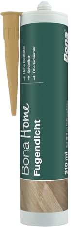 Bona Home Joint d'étanchéité en chêne clair 310 ml, mastic de remplissage, mastic à bois, kit de réparation, mastic pour bois, mastic pour bois, mastic pour parquet, mortier prêt à l'emploi