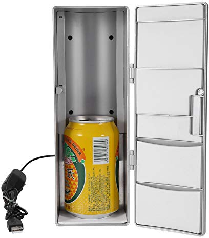 lyrlody Mini Portable Refrigerator, 0.475L USB Powered, Compact & Stylish, Ideal for Office & Car, Keeps Drinks Cold & Hot
