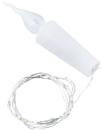 Ideen mit Herz LED-Flaschenlicht | Kerze | 11 LEDs | 10 cm hoch | Konisch zulaufend | Leuchtet warmweiß