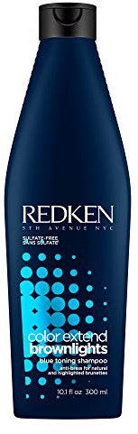 Redken Color Extend Brownlights Shampoo für braunes Haar, farbpigmentiertes Haar-Shampoo für ein kühles Braun, neutralisiert Orange- & Rotstich, Haarpflege für gefärbtes & natürliches Haar, 300 ml