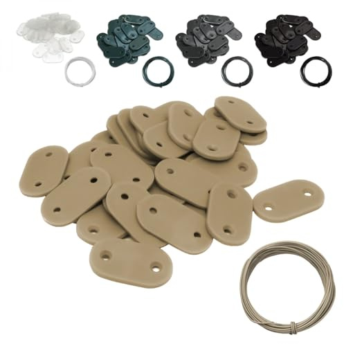 Linxor - Lot de 5 kits de fixation pour brise vue, canisse anti-UV - Plusieurs coloris disponibles