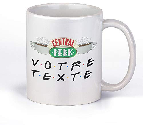 Mug Personnalisable, Central perk, aspect logo friends, personnalisez avec votre texte, impression des 2 côtés
