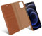 KANVASA iPhone 12 Pro Max Hülle Leder Case Lederhülle 2 in 1 braun Luxus Echtleder Klapphülle Cover Handyhülle für Original iPhone 12 Pro Max (6,7 Zoll) - Kabelloses Laden Qi möglich