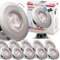 max K O M F O R T 12x LED Bad Einbaustrahler IP44 Ultraflach 5 Watt Edelstahl-Optik 230V Rund warmweiß Deckenstrahler Spot Deckenspot Lumena