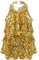 ranrann Enfant Fille Robe Danse Paillette Costume Danse Moderne Jazz Hip hop Robe Danse Latine Brillant Justaucorps Gymnastique Costume Spectacle 6-16 Ans Or 9-10 Ans