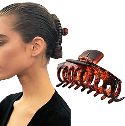 1 grande pince à cheveux en forme de crabe - Couleur unie - Pour femme et fille