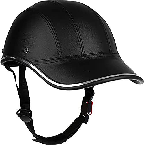 YLXD Retro Motorrad-Helm Halbhelme Brain-Cap Halbschale Jet-Helm Roller-Helm Scooter-Helm Half Helm für Cruiser Chopper Biker Moped DOT/ECE-Zulassung D,55-62CM