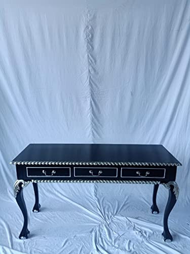 Kunibert Antiker Barock Sekretär Louis Seize Farbe: schwarz mit Silber Schreibtisch Schminktisch Länge135xHöhe76xBreite43cm Nr.6