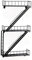 Fire Escape Estantería de Pared de Metal Negro – Estantería Colgante con Escalera para decoración de salón Moderna | Estantería Flotante para decoración del Cuarto de baño o Dormitorio especiero