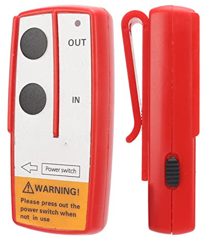 Controlador Remoto de Cabrestante, Interruptor de Control Remoto de Cabrestante Inalámbrico Universal Controlador de Cabrestante Eléctrico con Receptor de 434MHZ para ATV(Rojo) Piezas ATV/UTV