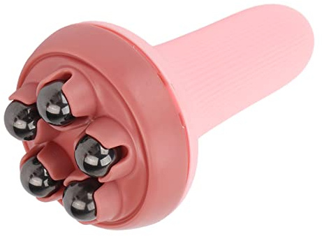 5 Magnet Bead Massage Roller, Handheld 360 Grad Rotating Slimming Rotating Roller Ball, Roller Ball Massager Tool, (Rosa)