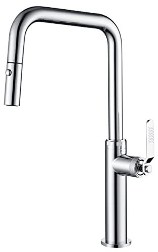 MICE - Grifo de cocina monomando extraíble con difusor doble jet - Griferia fregaderoColor Cromado - Serie Niza GCE027