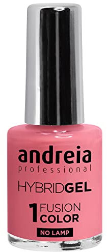 Andreia Professional Hybrid Gel Nail Polish - 2 Steps and No Lamp Required Long Lasting and Easy Removal - Fusion Colour H17 Rose Pink