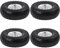 Abician Roues de Brouette Roues Increvables avec Pneus Pleins Pour Diable Chariot de Jardin Jante Diamètre 255 mm Noir 4pcs