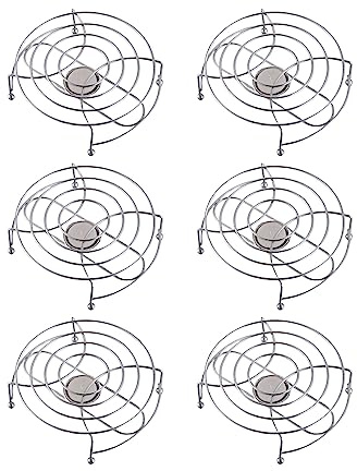 Novaliv 6X Stövchen Edelstahl Hält Getränke Lange Warm 17cm Durchmesser Silberfarben Hitzebeständig und Langlebig Tassenwärmer Kaffeewärmer Warmhalteplatte Teewärmer