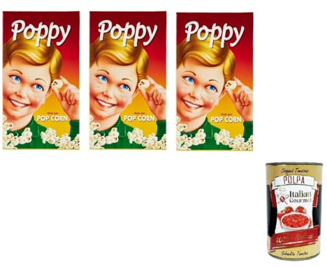 3X Select POPPY Popcornmais 250gr + Italian Gourmet polpa 400g