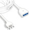 OISE ART STORE Trade Shop - Cavo Prolunga Elettrica da 7 Metri con Spina da 16a Presa Bipasso 10a 16a Bianco